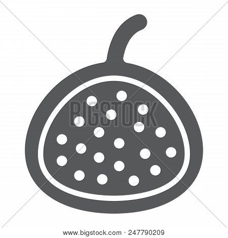 Fig Glyph Icon, Fruit And Vitamin, Exotoc Sign, Vector Graphics, A Solid Pattern On A White Backgrou