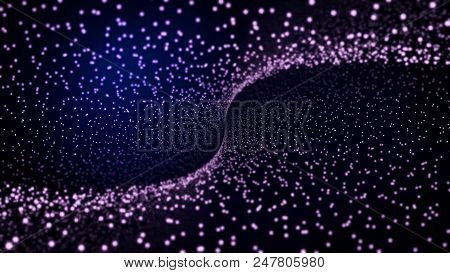 Minimalist Abstract Background. Seamless Loop. Infinite Space Background. Matrix Of Glowing Stars Wi