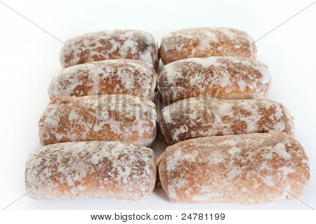 Bolos de mel com geléia de frutas