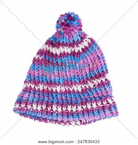 Close Up Color Woolhat, Isolated On White Background