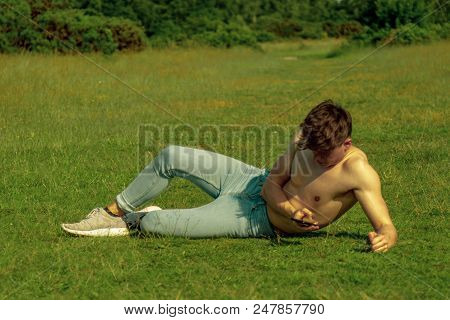 Sunbathing On A Warm Summer's Day