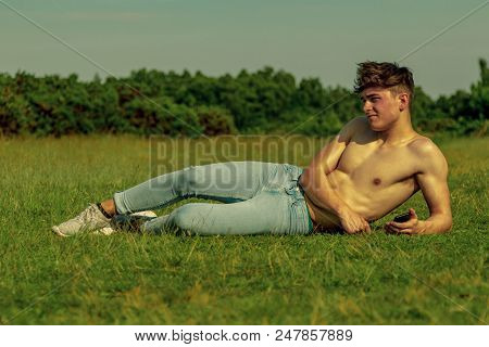 Sunbathing On A Warm Summer's Day