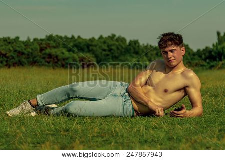 Sunbathing On A Warm Summer's Day