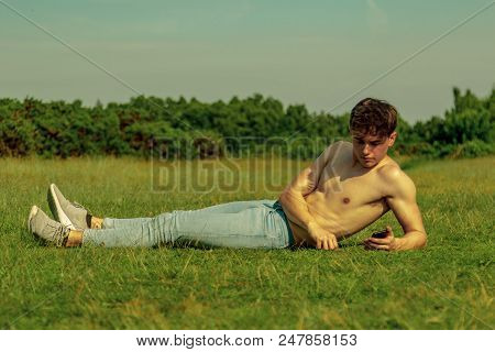 Sunbathing On A Warm Summer's Day