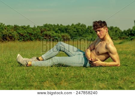 Sunbathing On A Warm Summer's Day