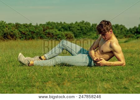 Sunbathing On A Warm Summer's Day