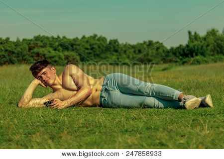 Sunbathing On A Warm Summer's Day