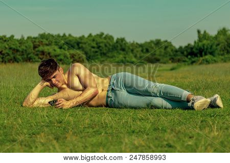 Sunbathing On A Warm Summer's Day