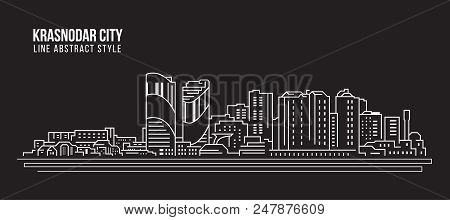 Cityscape Building Line Art Vector Illustration Design - Krasnodar City