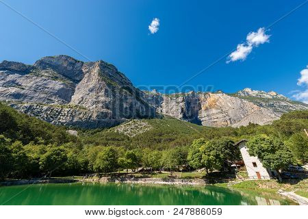 Bagattoli Lake, Small Alpine Lake In The Sarca Valley (valle Del Sarca), Trentino Alto Adige, Italy,