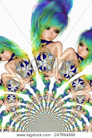Digital Rendering Of A Female Fairy, Digital Model