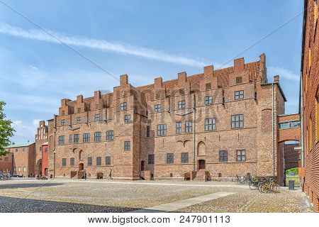 The Historic Castle Of Malmohus Situated In The Swedish City Of Malmo.
