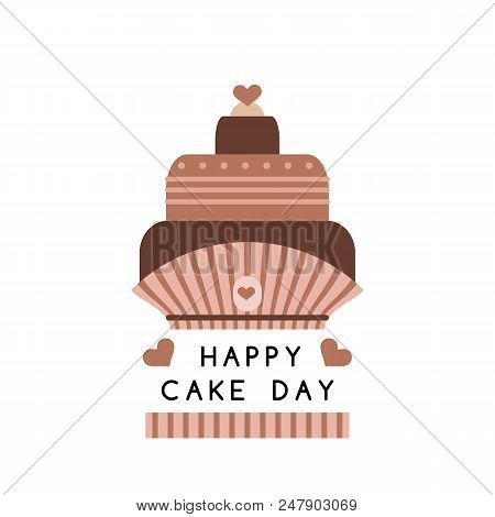International Cake Day.template Poster, Party Invitation, Greeting Card.  July 20. Vector Illustrati