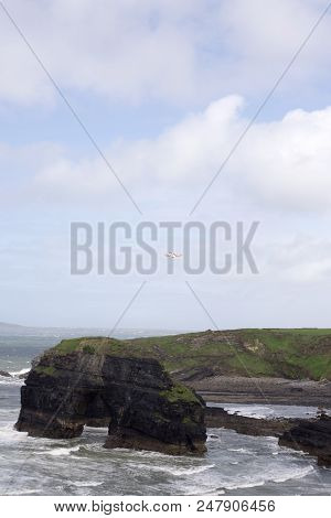 Irish Search And Rescue At The Virgin Rock In Ballybunion County Kerry Ireland