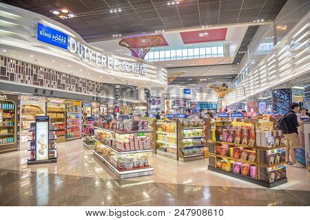 Bangkok- May 2,2018 : King Power Duty Free Shop At Don Mueang Airport, Bangkok Of Thailand. Don Muea