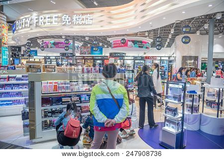 Bangkok- May 2,2018 : King Power Duty Free Shop At Don Mueang Airport, Bangkok Of Thailand. Don Muea