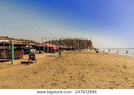 La Boquilla Cartagena, Colombia. March 2018. A View Of La Boquilla Beach Near Cartagena Colombia