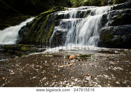 The McLean Falls on the Tautuku River in Catlins Forest Park