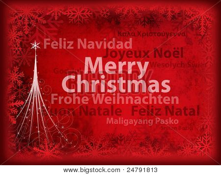 Saudação de Natal em diferentes línguas