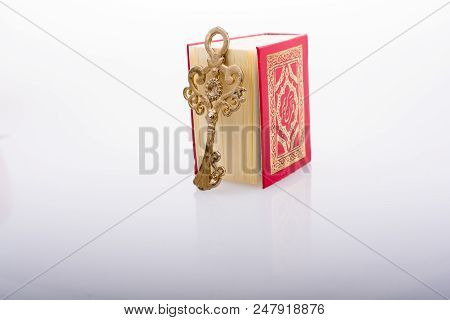 Retro Key And Islamic Holy Book Quran In Mini Size