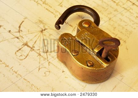Antique Brass Padlock