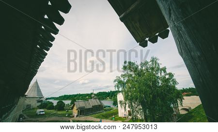 St. George Church In Staraya Ladoga, Volkhovsky District, Leningrad Oblast, June 2018. Russia Is One