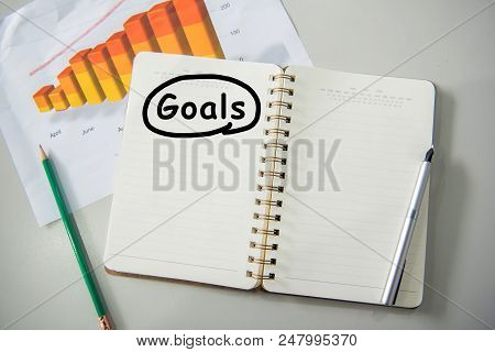 Empty Notebook For Writing Bussiness Plan And Goals