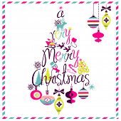 A Very Merry Christmas tree design