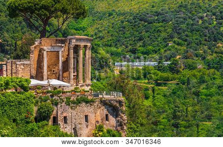 Rome Local Landmark Of Tivoli - Lazio Region Of Italy - Temple Of Vesta Circular Temple Roman Temple