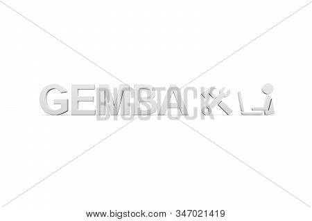 Gemba Concept White Background 3d Render Illustration