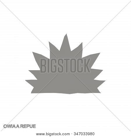 Vector Monochrome Icon With Adinkra Symbol Owiaa Repue