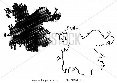 Macon City, Georgia (united States Cities, United States Of America, Usa City) Map Vector Illustrati