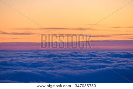 The Sky With Clouds And Sun. Blue Clouds