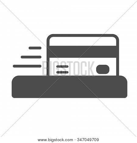 Credit Card Payment Terminal Icon Isolated On White Background. Credit Card Flat Icon For Web, Mobil