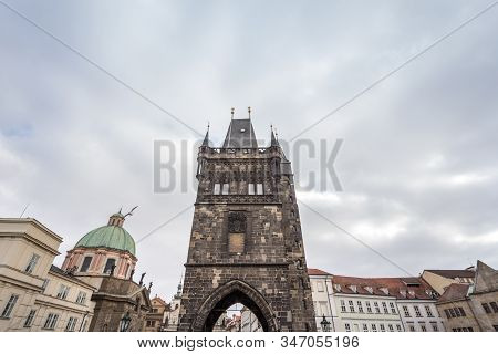Old Town Bridge Tower Of Charles Bridge (karluv Most), Or Staromestska Mostecka Vez In Prague, Czech