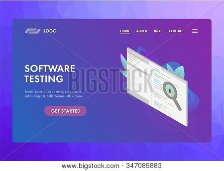 Software Testing Concept. Program Code Screen With Debugging Development Process. Bug Fixing It-soft