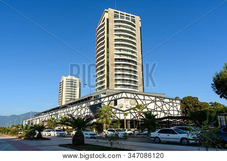 Iskenderun, Turkey - August 24, 2019: Hilton Hotel In Embankment Of Iskenderun City Which Is Located