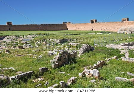 Hrad Lucera. Puglia. Itálie.