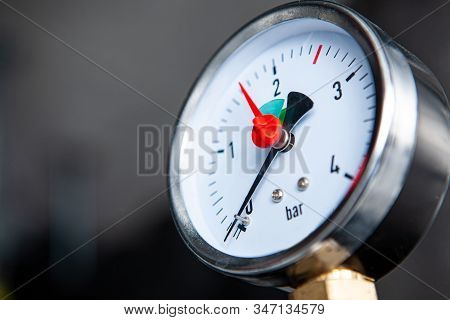 Pipes And Gauge In Heating And Coopy Space