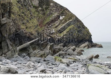 Cliff Detail At Heddon's Mouth