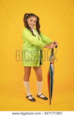 The Most Stylish Outfit Youll Need For Wet Weather Days. Stylish Girl Smiling In Waterproof Outwear.