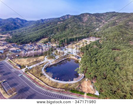 Aerial View Of Tongiljeon In Gyeongju, Gyeongbuk, South Korea, Asia.