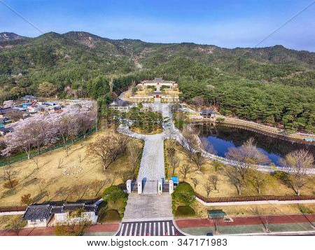 Aerial View Of Tongiljeon In Gyeongju, Gyeongbuk, South Korea, Asia.