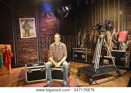 Orlando, Fl - Nov 24: Jim Parson Wax Statue At Madame Tussauds Wax Museum At Icon Park In Orlando, F
