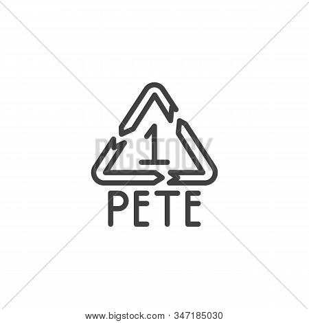 Polyethylene Terephthalate Line Icon. Linear Style Sign For Mobile Concept And Web Design. Pete 1, I