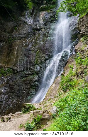 Makhuntseti Waterfall Near Batumi In Adjara Region, Georgia