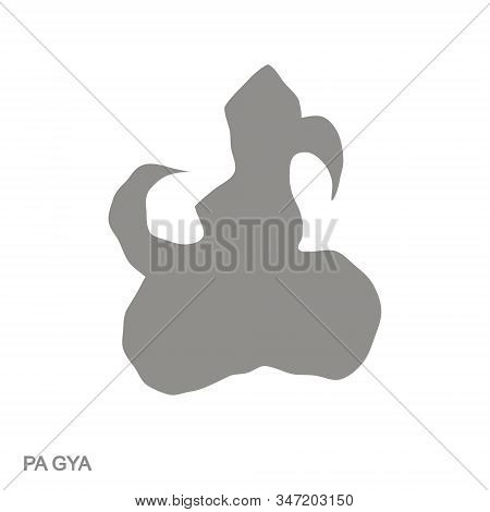 Vector Monochrome Icon With Adinkra Symbol Pa Gya