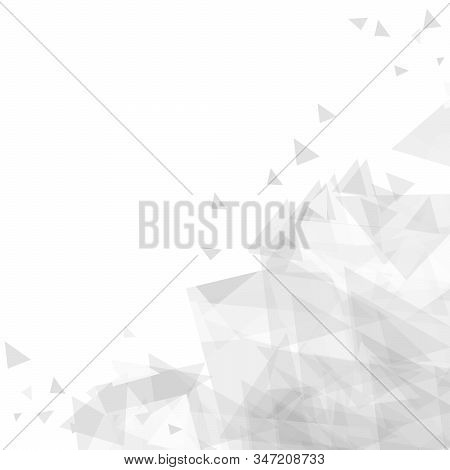 Modern Abstract Background Of Chaotically Moving Triangles.