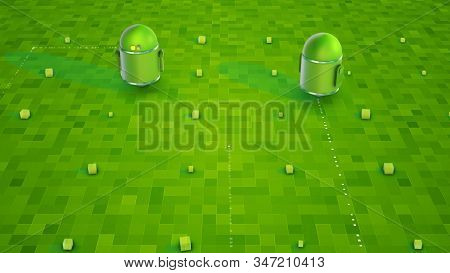 Bulbous Droids Working On Salad Floor