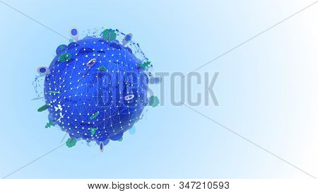 Circling Sphere With Geolocation Points